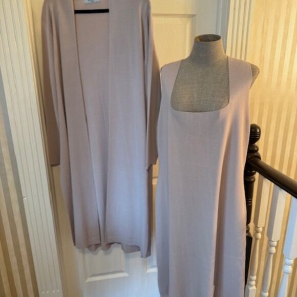 B.Baily designer sleeveless dress and overcoat in a sandy taupe color 2XXL - Picture 1 of 5